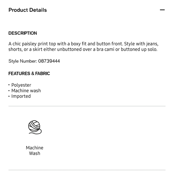 Express Paisley Button Up Boxy Shirt - Picture 5 of 6